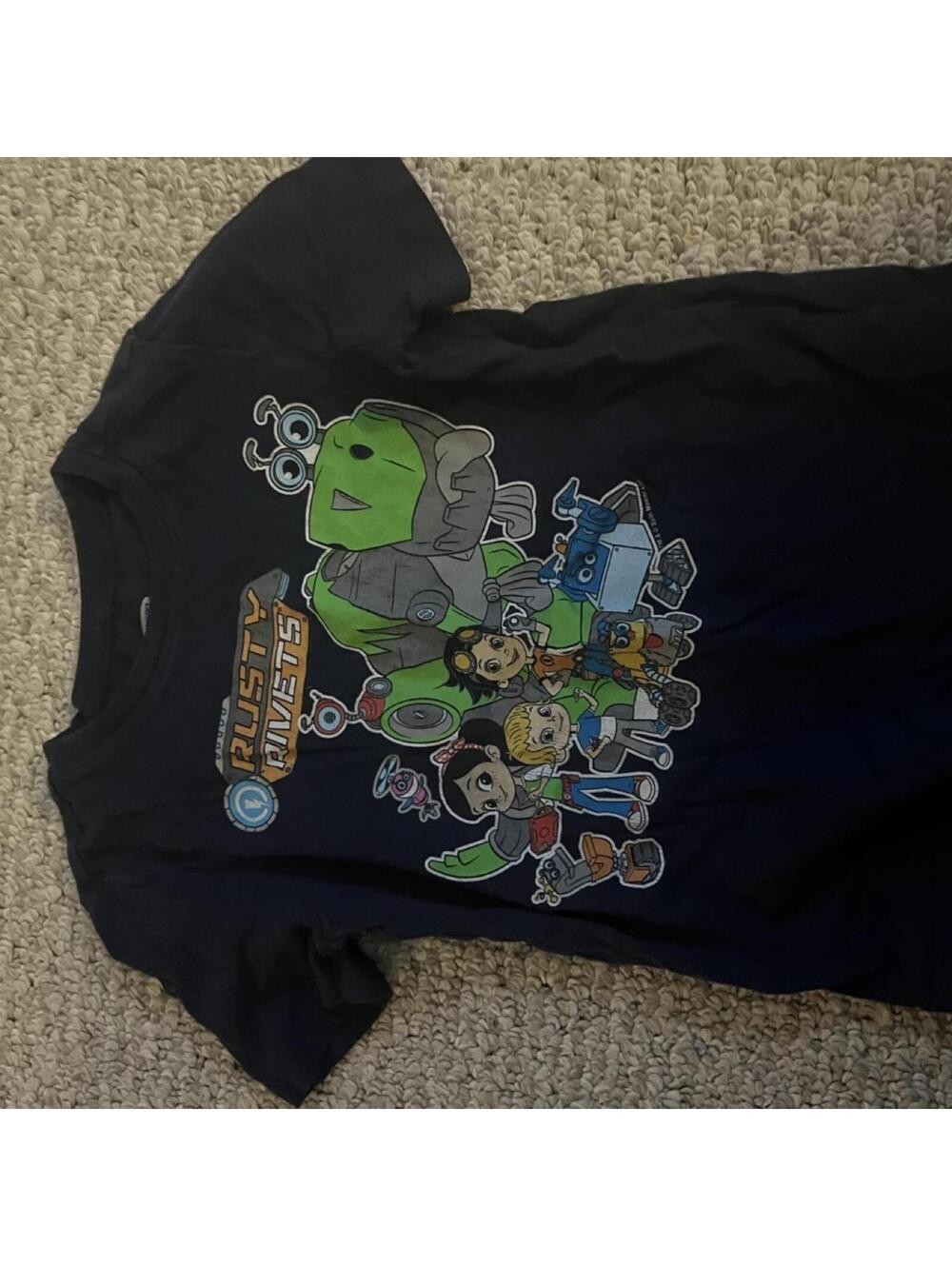 Rusty Kid's Black and Navy Tshirt